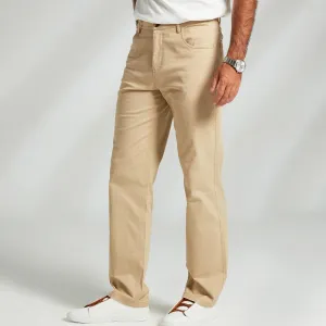 Cotton Side Pockets Straight Pants