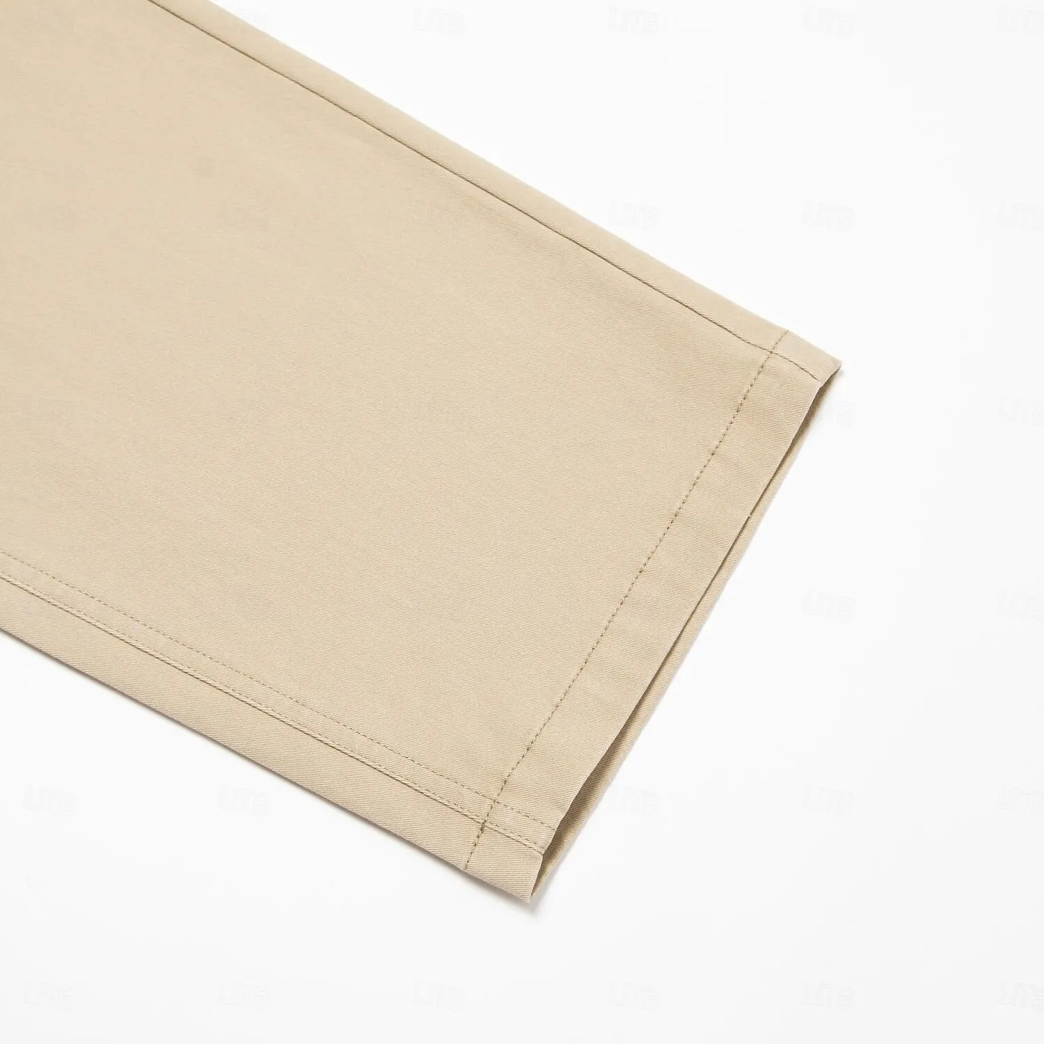 Cotton Side Pockets Straight Pants