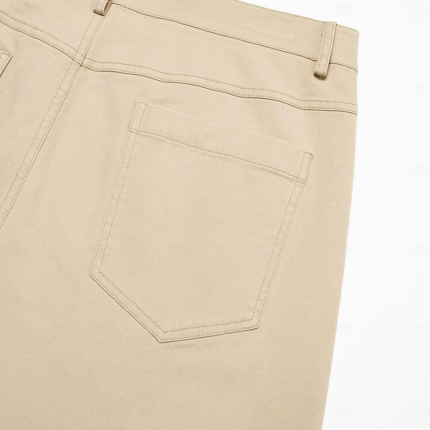 Cotton Side Pockets Straight Pants