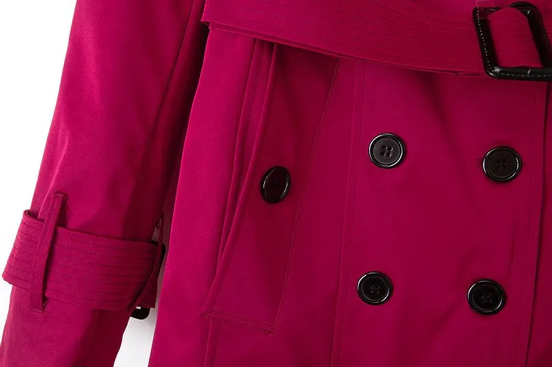 Women's Autumn Casual Slim Trench Coat | Women's Double-Breasted Trench